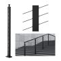 Kaabelpiirde teraspost, SUS304 roostevabast terasest, 42"x1"x2", 30° nurk, 12 auku