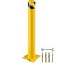 Turvaline toruterasest tõkkepost, 36" kõrge, kollane