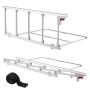 Reguleeritav metallist kokkupandav voodiäär, 122 cm, kinnitusrihmaga, eakatele