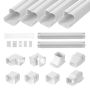 Mini dekoratiivne PVC torukork, 76,2x5350 mm, valge