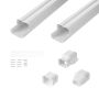 Mini poolitatud PVC-kate, 76,2 mm x 2270 mm, valge, dekoratiivne
