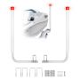 Paadihaagise juhik 1016 mm LED-valgustusega, terasest, 2 tk.