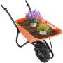 Elektriline aiakäru, 500 W, 16-tollised roomikud, mahutavus 5 kuupjalga, metallkäepide
