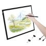 Valgustahvel A3 LED, USB, 3 heledustaset, must