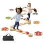 Puidust tasakaalupalgid kividega, 6 tk., Montessori mänguasi lastele vanuses 2-6 aastat.
