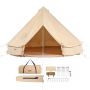 Lõuendist kellukesekujuline jurtatelk, 3 m, 4 inimesele, hingav