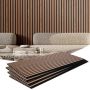 Akustilised puidust seinapaneelid, MDF, 23,6x47,2 tolli, pähklipuu