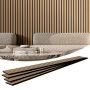 Puidust akustilised MDF-seinapaneelid, 7,9x94,5 tolli, hele tamm