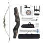 Деревянный изогнутый лук со стрелами, длина 60 дюймов, сила натяжения 45 фунтов, для правшей.