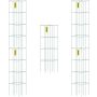 Tomatipuurid, 29,8x29,8x117,5 cm, 5 tk, roheline PVC-kattega teras