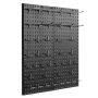 Metallist perforeeritud tahvel lisatarvikutega, 24x12", must
