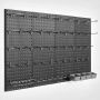 Metallist perforeeritud seinaplaat, 24x12", must, 4 paneeli