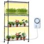 Metallist lillealus 180W kasvulambiga, 4 tasandit, 89x31x145 cm