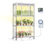 Kaasaskantav LED-kasvuhoone kapp 4 tasapinnaga, 180W kasvulamp, taimer, 90x35x150 cm