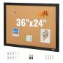 Korktahvel 36x24 tolli MDF-raami ja 10 tihvtiga