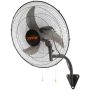 Seinale kinnitatav võnkuv ventilaator, 19 tolli, 3 kiirust, must