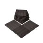 Ühendatud plastist terrassiplaadid, 30x30 cm, 10 tk, tumepruunid