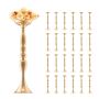 24-osaline 50 cm kuldsete metallist pulmavaaside komplekt