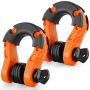 D-kujuline 3/4" legeerterasest klamber isolaatoritega, 2 tk, oranž