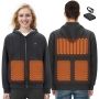 Soojendusega kampsun unisex, 7,4 V, 5 küttetsooni, must, L