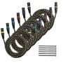 XLR-kaablid 7,62 m, 6 tk, varjestatud, kullatud 3-kontaktilised