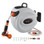 Выдвижная катушка для садового шланга 25 м x 1,3 см, вращающаяся на 180°, настенного крепления.