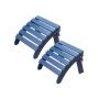 Комплект складных пуфов Adirondack, 2 шт., синий, HDPE, для использования на открытом воздухе.