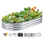 Kõrgpeenar õues istutamiseks, tsingitud metall, 71,9x36,4x11 tolli, hõbedane