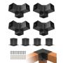 Pergola nurgaklambrite komplekt 10,2x10,2 cm, 8 tk, puidust postiga alus