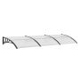 Akna- ja uksemarkiis, polükarbonaat varikatus, läbipaistev, 38x117 cm