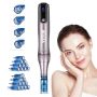Электрическая микроигольная ручка M8S с ЖК-экраном, иглы 0-2,5 мм, 20 защитных картриджей.