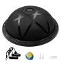 Фитнес-мяч Balance Half Fitness Ball Trainer, 23 дюйма, черный, с эластичными лентами и насосом.
