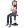 Pööratav kõrgusega aktiivne tool, PVC+ABS, must, 15,7–21,7 tolli