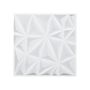 3D PVC seinapaneelid, 33 tk, 11,8x11,8 cm, mattvalge