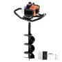 Bensiinimootoriga mullafrees 43 cm³ 1250 W 8-tollise puuriteraga, oranž