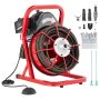 Kanalisatsioonipuhastusmasin 370W, 75ft x 1/2 tolli, puuri ja 4 lõikeriistaga