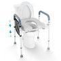 Kõrgendatud WC-pott alumiiniumraamiga, reguleeritav 490-640 mm, meditsiiniline