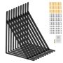 Terasest kolmnurkne riiuliklamber, 12x8 tolli, 3 mm, must, 10 tk.