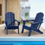 Adirondacki plastist aiatoolid, 2 tk, tumesinised, topsihoidjaga
