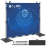 Reguleeritav 120" x 120" taustaalus süsinikterasest aluse ja 6 klambriga