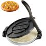 Malmist tortillapress 8 tolli pärgamentpaberiga, hõbedane tawa