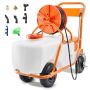 Опрыскиватель для газона на колесах, бак 60 л, регулируемое давление 0-90 PSI.