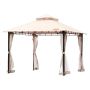 Terrassivarikatus 6-8 inimesele, metallraam, PU-kattega 180 g polüester, sääsevõrguga, 3x3 m