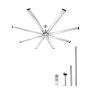 Laeventilaator 213 cm, 6 kiirust, alumiinium, harjatud nikkel