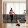 Sissetõmmatav lastevärav, 3100 mm, must, libisemisvastane kaitse