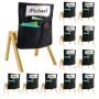 Tooli seljatoetaskud lastele, 12 tk, 17x19 tolli, mustad
