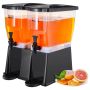Joogiautomaat 3 gallonit, 2 sektsiooni, plastist, aluse ja kraanikattega