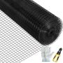 Tsingitud metallist aiapaela 24"x50", must, kinnaste ja tangidega