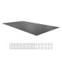 Ristkülikukujuline PVC basseinikate, 4x8 m, söepruun