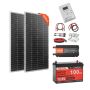 400W 12V päikesepatareikomplekt 2x200W aku ja 100Ah elueakuga